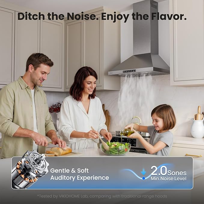 Wall Mount 36 Inch Range Hood 900 CFM, Ductless/Ducted Convertible Kitchen Hood - Image 4