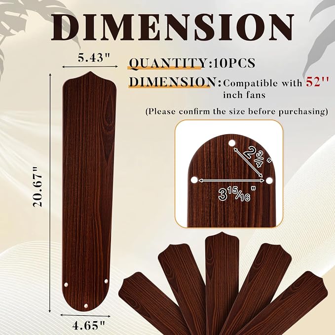 Lineshading 10 Pack 20" Replacement Fan Blades - Image 2