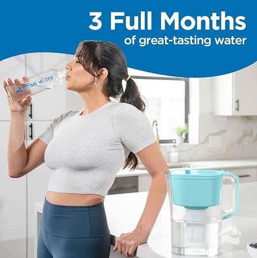 HOMEWATER 10-Cup Pitcher Filter – BPA-Free, High-Capacity 2.4L Pitcher - Image 8