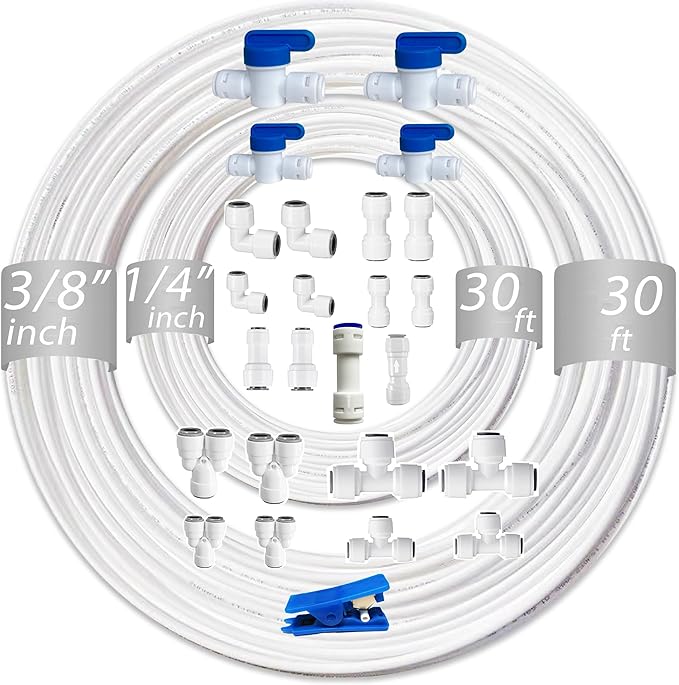NSF 1/4" & 3/8" Water Line Tubing and Push Connect Fittings by Unknown