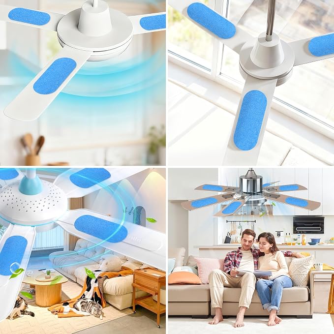15Pcs Ceiling Fan Air Purifier Filters, Activated Carbon Fiber Cotton, Odors & - Image 4