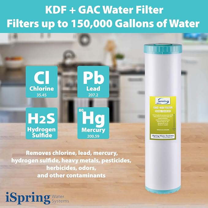 iSpring FG25B-KS High Capacity Heavy Metal Reducing GAC and KDF Whole House - Image 2