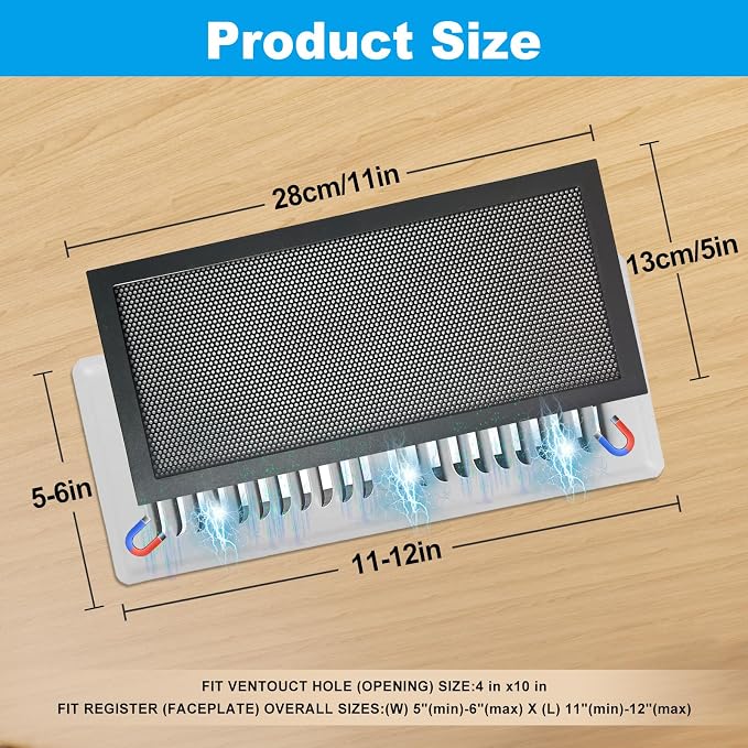 4-Pack 5"x11" Powerful Magnetic Vent Covers - Image 3