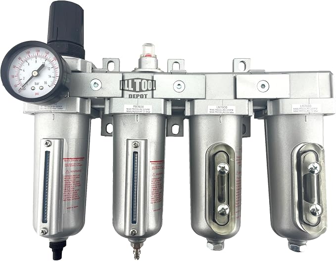 4 STAGE HEAVY DUTY INDUSTRIAL GRADE ULTRA CLEAN FILTER REGULATOR COALESCING by AllToolDepot