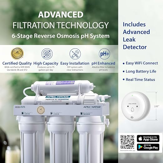 APEC WATER | Reverse Osmosis Water Filter, Alkaline 6-Stage RO System, pH+ - Image 2