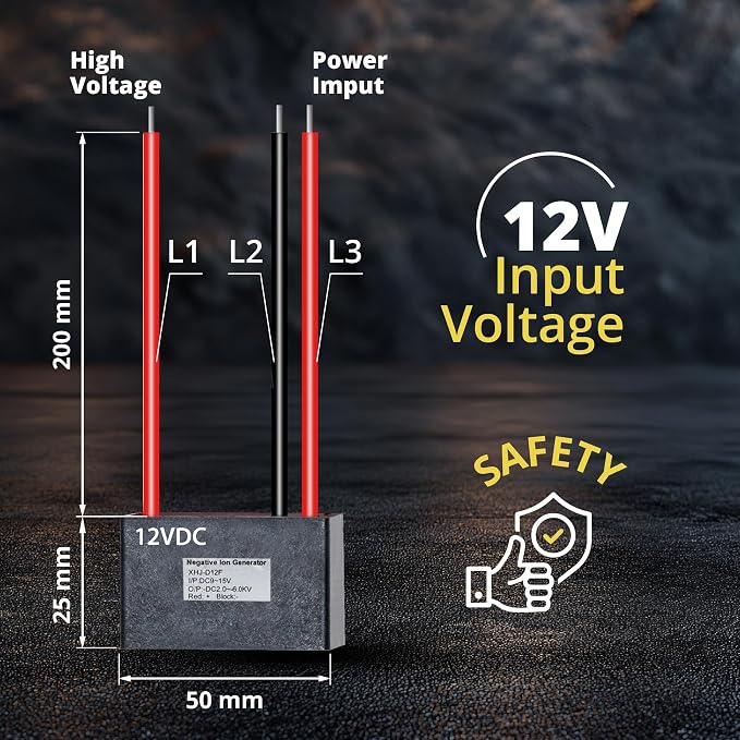 12VDC Negative Ion Generator – Compact 12 Volt Generator Module - Image 3
