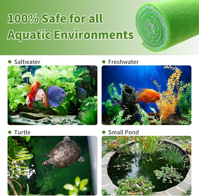AQUANEAT Aquarium Filter Media Pad Dual Density Bonded Filter Floss Roll Cut to - Image 4