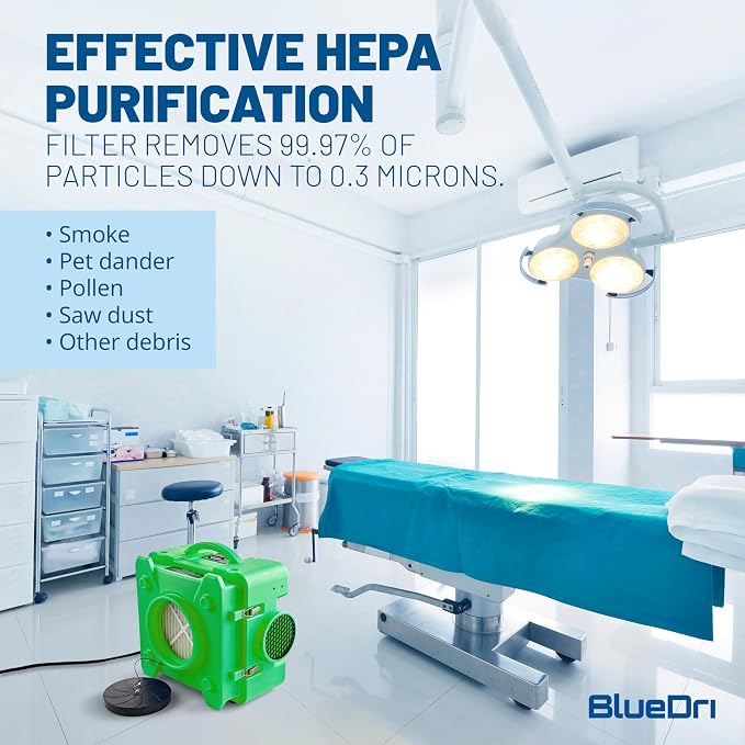 BlueDri Air Shield 550 HEPA Air Scrubber, Water Damage Restoration Equipment - Image 3