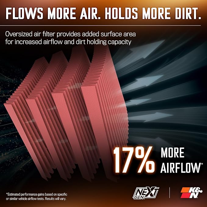 K&N NextGen Cold Air Intake System: High-Flow Cotton Filter: Compatible - Image 6