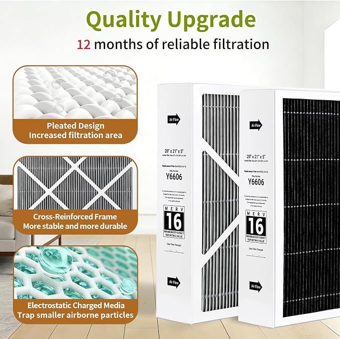 Upgrade Y6606 MERV 16 Filter 20x21x5, Compatible - Image 6
