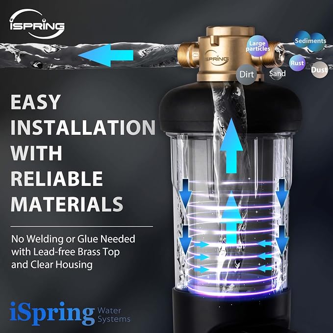 iSpring WSP200ARJ Spin-Down Sediment Water Filter, Upgraded Jumbo Size - Image 7