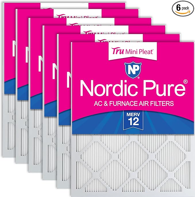 Nordic Pure 20x24x1 Tru Mini Pleat MERV 12 AC Furnace Air Filters – 2.5X More by NordicPure