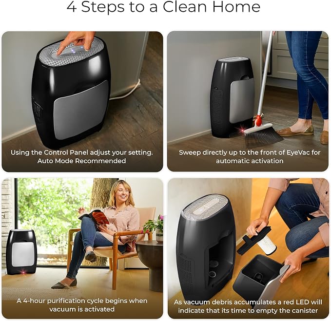 EyeVac Air 2-in-1 HEPA Air Purifier & Touchless Vacuum Automatic Dustpan - Image 2