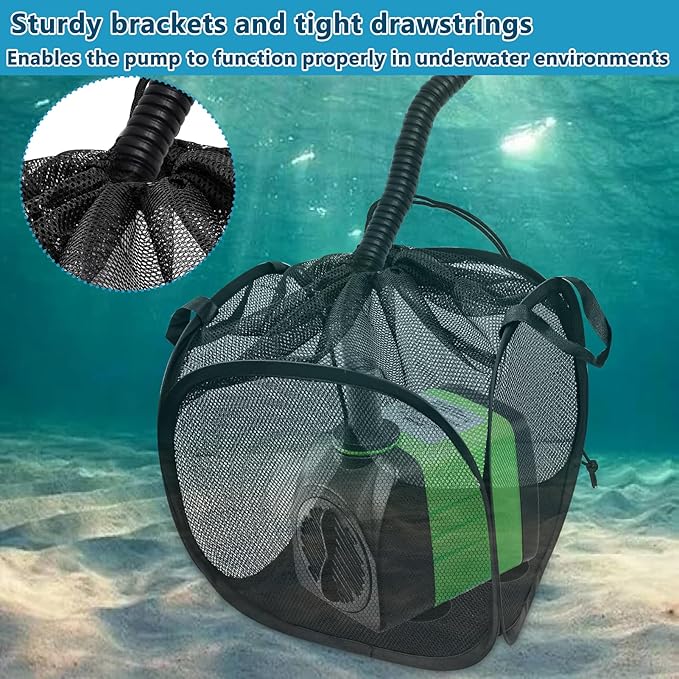 2Pcs Pop Up Pond Filter Bag 7inch Stainless Steel Wire Water Pump Barrier Box - Image 5