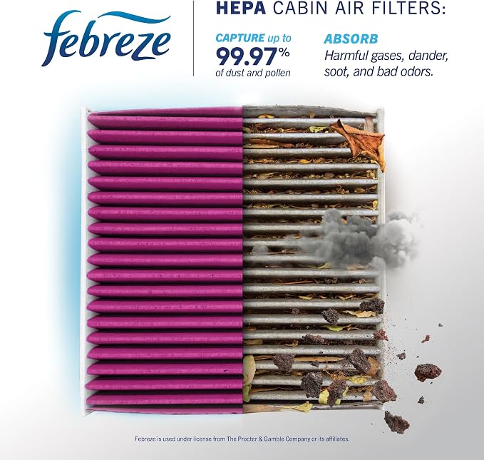 Febreze Odor Control HEPA Cabin Air Filter by PUREFLOW RZ18151H Fits 2018-2024 - Image 3
