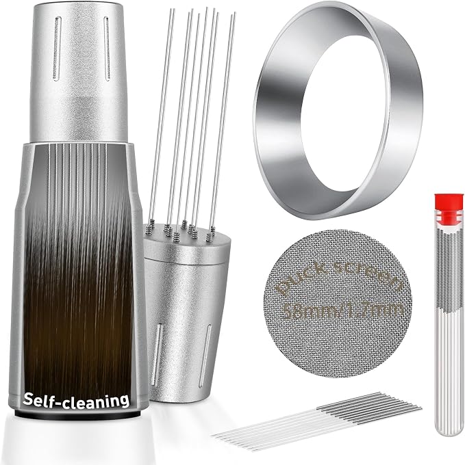 WDT Tool Espresso Distributor Accessory kit &1.7mm Thickness 150μm Mesh Puck by iCosoni