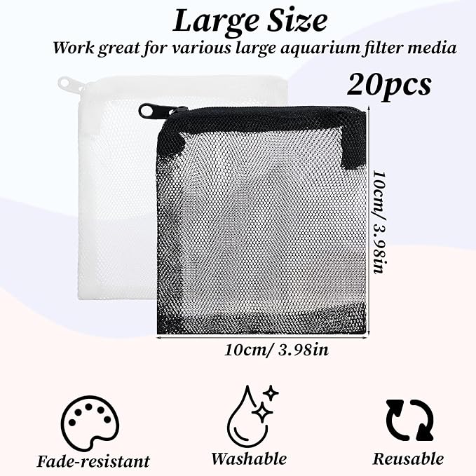 20Pcs Media Bags for Aquarium Fine Mesh Bag Aquarium Filter Media Bags - Image 2