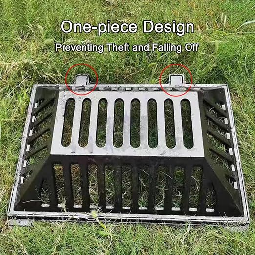 Manhole Cover and Frame Ductile Iron, Heavy Duty Drain Grate, One-Piece Design - Image 4
