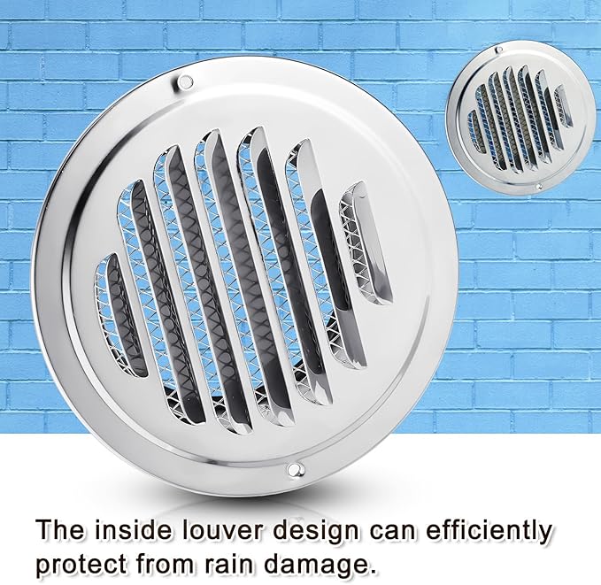 Zonon 12 Pcs Stainless Steel Soffit Vents 4 Inch Round Dryer Vent Cover - Image 4