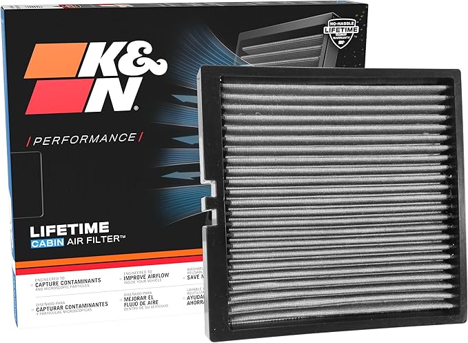 K&N LIFETIME Cabin Air Filter: Washable, Clean Air by KNEngineeringInc