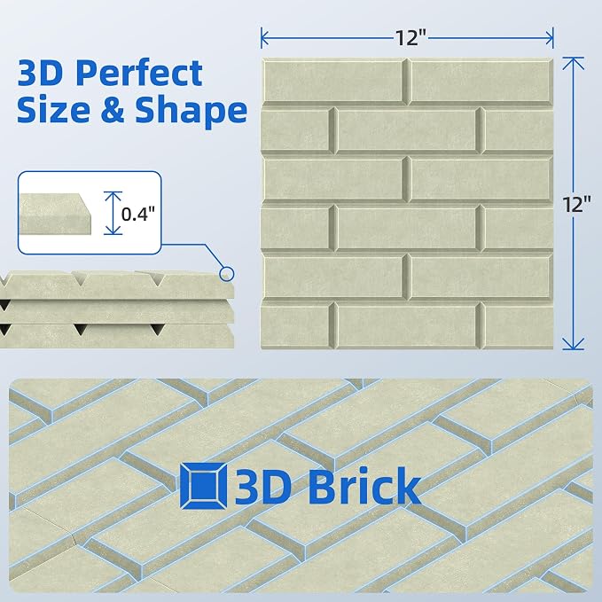 20 Pack Acoustic Panels with Self Adhesive, Soundproof Wall Panels, Brick Sound - Image 6
