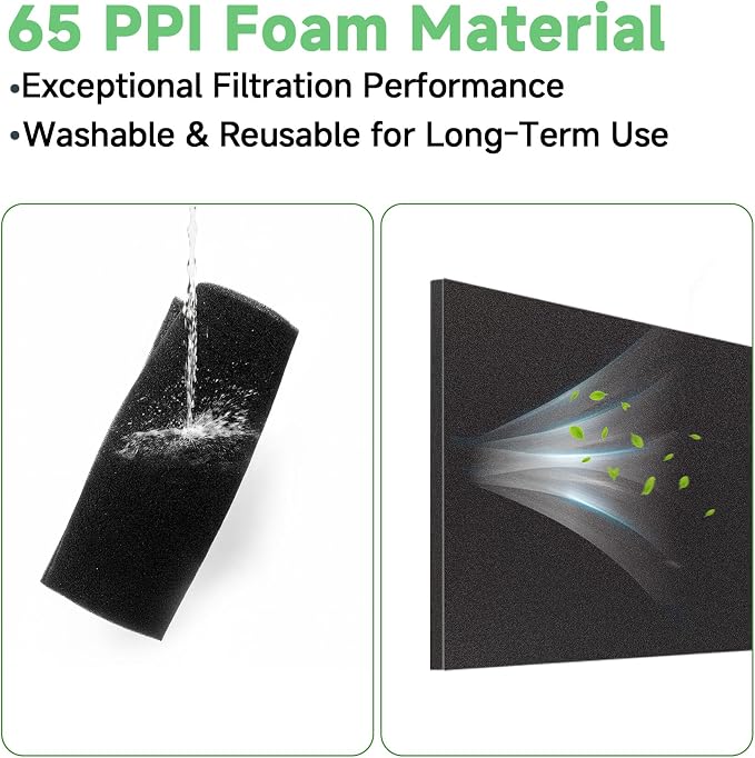 Washable Foam Filter Material for Uni Filter BF-1 BF1, 65-PPI Motorcycle Foam - Image 3