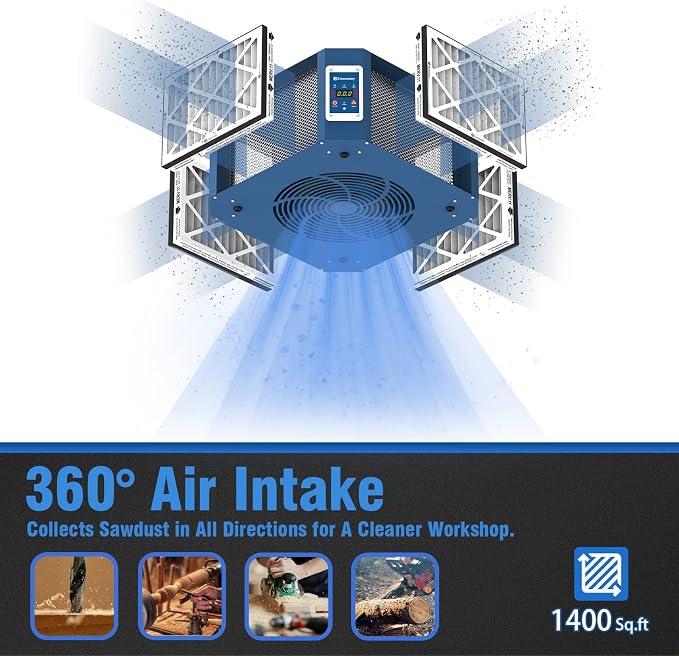 360° Woodshop Air Filtration System Woodworking - Image 4