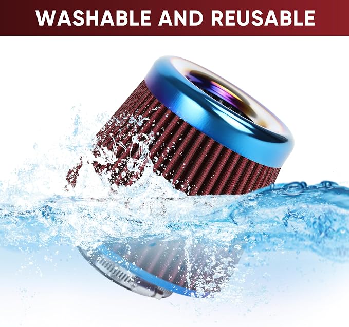 Universal Cold Air Intake Filter Clamp-On Replacement Air Filter Flange - Image 5