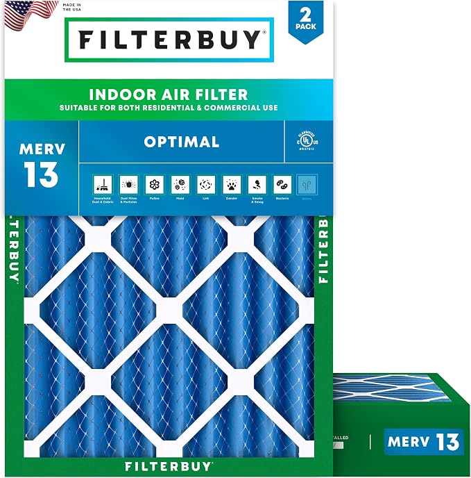 Filterbuy 20x23x4 Air Filter MERV 13 Optimal Smoke & Allergy Defense, by Filterbuy
