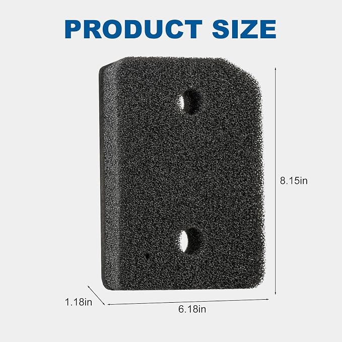 Plinth Filter Replacement for Miele T1 Dryer, Dryer Foam Filter 8.15x6.18x1.18″ - Image 2