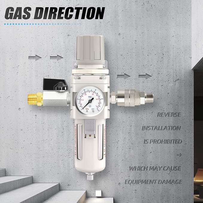 3/8" NPT Air Drying System, 5 Micron Air Line Filter - Image 3