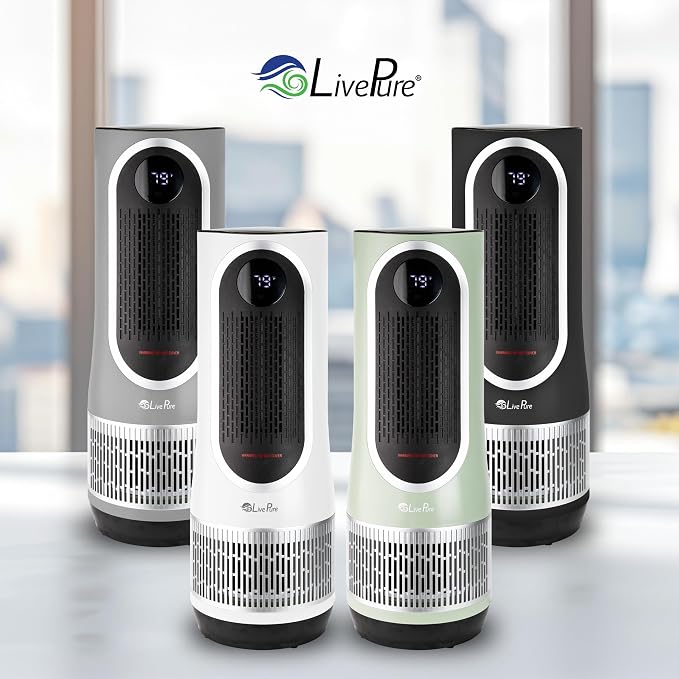 LivePure 3-in-1 LP500 Clean Heat Air Purifier & Electric Heater – Oscillating - Image 8