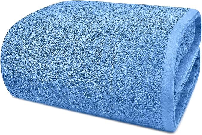 DAN RIVER Pack of 1 Bath Sheet 40x80 Inches, Luxury Bath Towel Set, Extra Large and Quick Dry Soft Cotton Towels - Medium Blue
