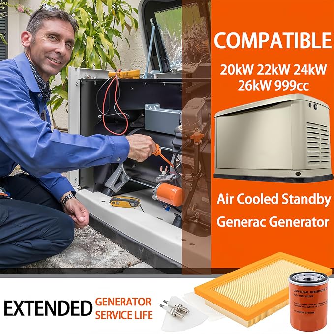 6485 Maintenance Kit 2-Pack for 16-26kW Air Cooled Standby Generators | Double - Image 2