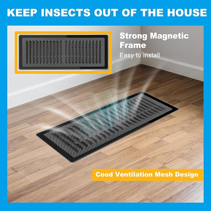 6-Pack Black Magnetic Vent Covers 5x13 Inch - Image 5