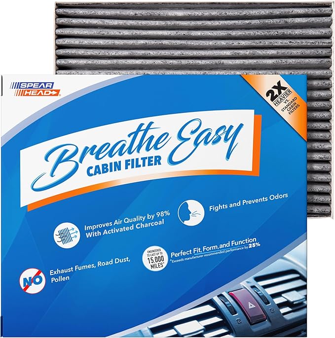 Spearhead Odor Defense Breathe Easy AC & Heater Cabin Filter | Fits 2014-2019 by SPEARHEAD