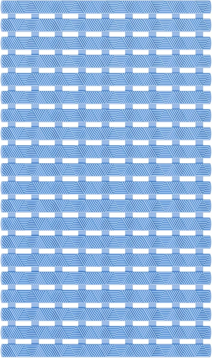 Bathtub Mat Non Slip - for Inside Bath Tub & Shower, Thick & Soft Textured Surface, Fast Drain, No Pooling Water for Better Hygiene, Bathroom Accessories, 27x16 Inch, Pastel Blue, Matace