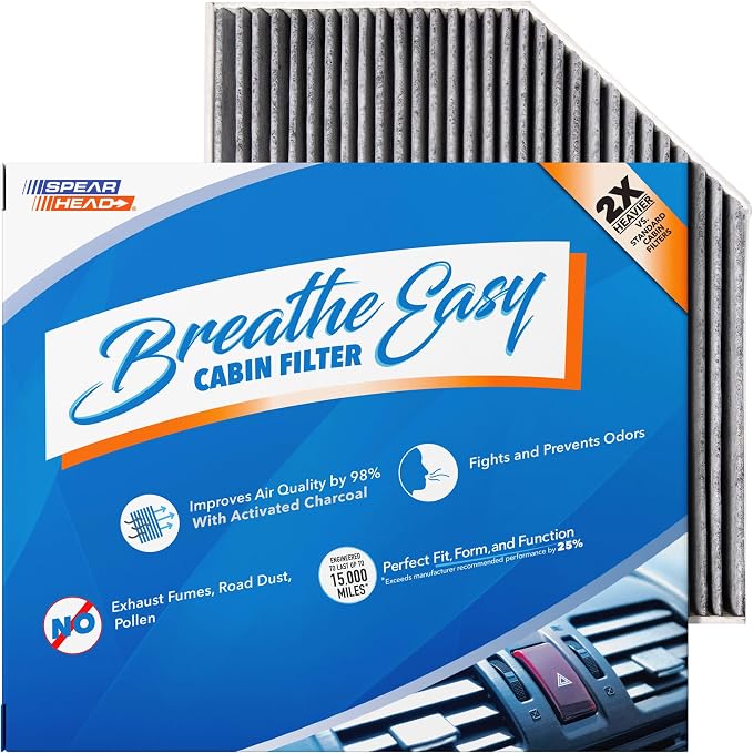 Spearhead Odor Defense Breathe Easy AC & Heater Cabin Filter | Fits Select by SPEARHEAD
