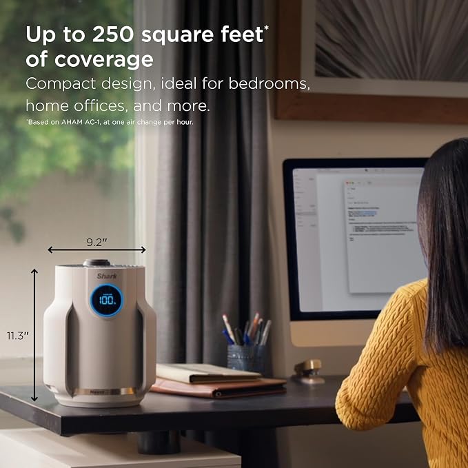 Shark Air Purifier for Home, NeverChange Compact Pro, for Bedroom, Home Office - Image 6