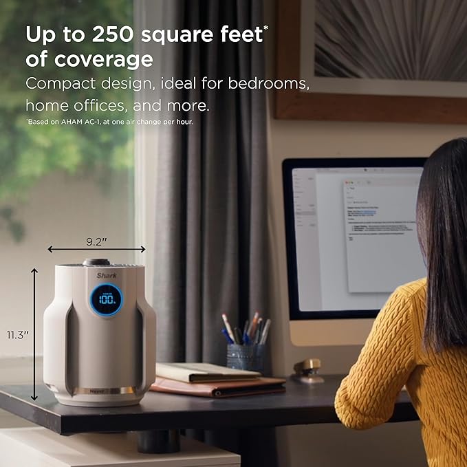 Shark Air Purifier for Home, NeverChange Compact Pro, for Bedroom, Home Office - Image 6