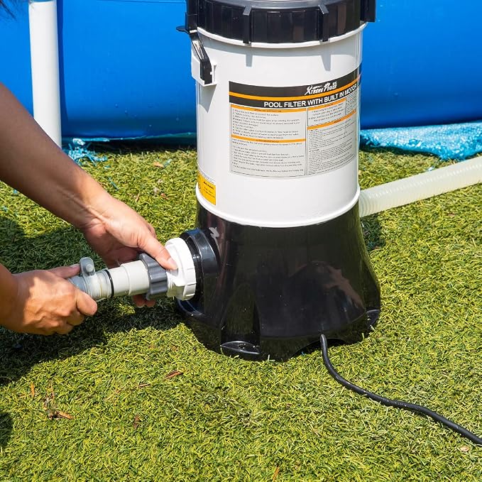 XtremepowerUS Pool Cartridge Filter System w/Built-in Pump - Image 4