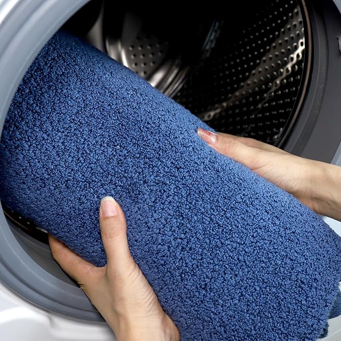 Everplush Diamond Collection Extra Large Bath Sheet Towel – 1 Pieces, Super Soft & Highly Absorbent, Quick-Drying & Extra Large. Perfect for Bathroom, Pool, Swimming Use (Navy, 35" x 66" 1PK)