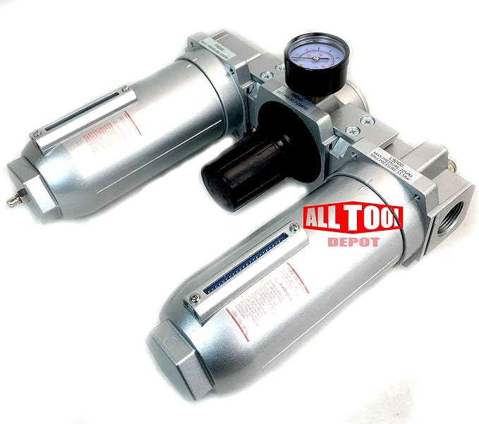3/4" NPT SUPER DUTY Compressed Air In Line Filter Regulator Lubricator Oiler - Image 3