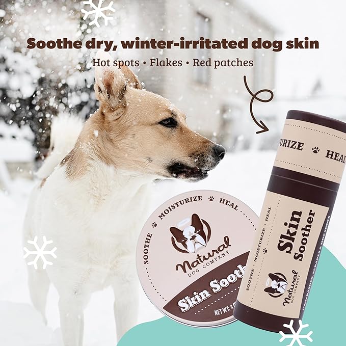 Natural Dog Company Skin Soother Balm for Dogs – 2 oz Tin All Natural Hot Spot & Rash Relief – Organic Itchy Skin Soothing Moisturizer for Dry, Red, Crusty Skin – Lick-Safe Dog Balm, Made in USA