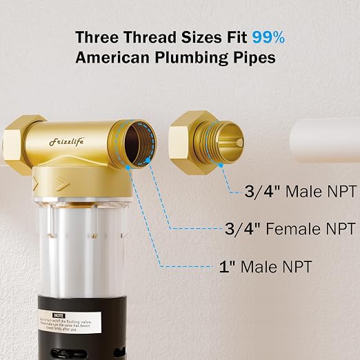 Frizzlife 40&100 Micron Spin Down Sediment Filter - Image 7