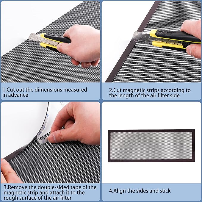 400x300mm DIY PC Case Dust Filter, 1.2mm Hole, PVC Dustproof Mesh Filter Cover - Image 6