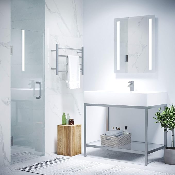 ANZZI 72" x 30" Frameless Shower Door in Brushed Nickel, Water Repellent Glass Shower Door with Seal Strip Parts and Handle, 3/8 Glass Hinged Shower Door with Handle,Series (SD-AZ09-02BN)