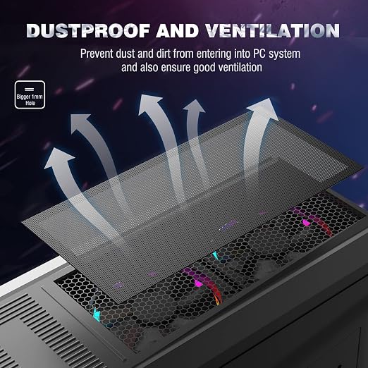 MoKo 400x300mm DIY PC Case Dust Mesh Filter, PVC Dustproof Magnetic Dust Filter - Image 2