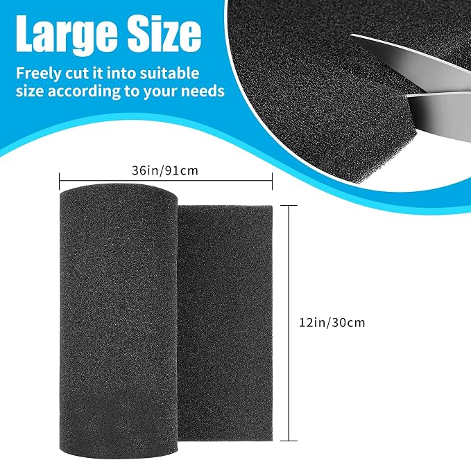 AQUANEAT 2 Pack Aquarium Bio Sponge Filter Media Pad Cut-to-Size Open Cell Foam - Image 2