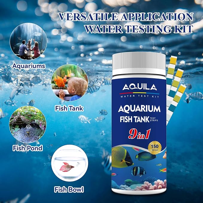 Aquarium Water Test Kit 9-in-1, Aquarium Ammonia Test Strips - Image 6